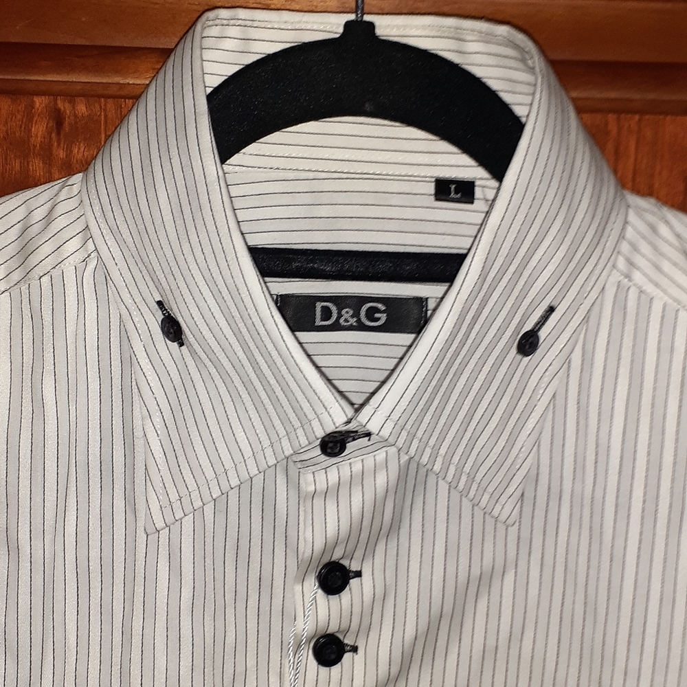 Dolce & Gabbana white pbutton down shirt